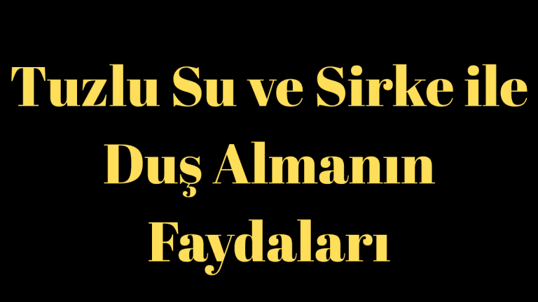 Tuzlu Su ve Sirke ile Duş Almanın Faydaları